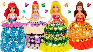 Amazing Sparkle Dresses out of Clay for Princess Mini Dolls [upl. by Ennyrb]