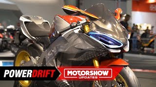 2019 Kymco SuperNEX  Electric superbike with a gearbox  EICMA 2018  PowerDrift [upl. by Elok]