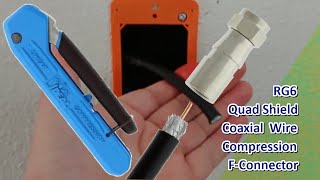 SOUTHWIRE RG6 Quad Shield Coax Cable using IDEAL FConnector and IDEAL Compression Tool [upl. by Joellen]