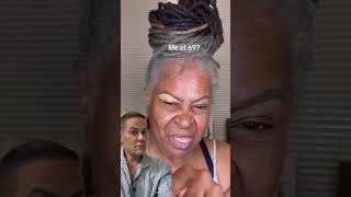 dios que cambio hairstyle hair naturalhair gray greyhair makeup hairtutorial blackgirlmagic [upl. by Yuu595]