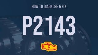 How to Diagnose and Fix P2143 Engine Code  OBD II Trouble Code Explain [upl. by Necyrb147]