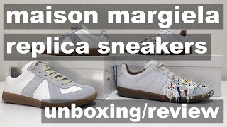 Maison Margiela Replica Sneakers Review Paint Splatter vs Plain [upl. by Crim820]