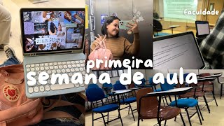 1ª semana de aula da faculdade  volta às aulas🎒 [upl. by Brosy496]