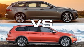 2018 Jaguar XF Sportbrake vs 2017 Volkswagen Passat Alltrack [upl. by Trefor989]