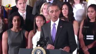 US President Obama Honors NCAA Champion  University Of Connecticut Huskies  Mango News [upl. by Atsev433]