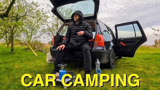 Car Camping In MK4 VW Golf Micro Camper [upl. by Bennion767]