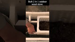 2in1 DIY Wood Stove Camp Stove amp Mini Oven Cement amp Safe Styrofoam Method [upl. by Orvie]