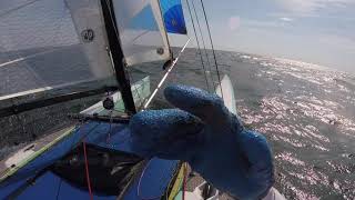 Nacra Inter 20  Spinnaker Run  Blowing the gybe [upl. by Baruch415]