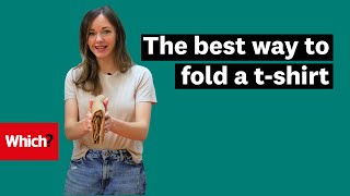 The best ways to fold a tshirt KonMari and pinch method [upl. by Aelat]