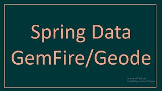 Spring Data GemfireGeode [upl. by Elane]