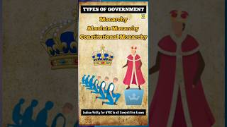 Meaning of Monarchy  Difference between Absolute and Constitutional Monarchy shorts upsc gk [upl. by Calida778]