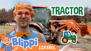 Blippi con el tractor y el camión de volteo  Videos de vehículos para niños  Videos Educativos [upl. by Hteboj]