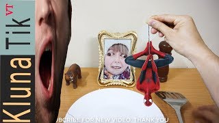 Kluna Tik Eating Spider Man  Kluna Tik VT Dinner 15  ASMR eating sounds no talk [upl. by Ahsenak]