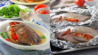 Pinaputok na Tilapia  Filipinostyle Stuffed Baked Fish [upl. by Schecter]