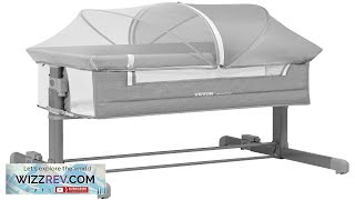 VEVOR Baby Bassinet 5Level Height Adjustable Baby Bassinet Bedside Sleeper with Comfy Review [upl. by Hanselka234]