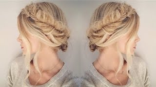 TUTORIAL  Super Easy Version of the Fishtail Halo Braid [upl. by Carlee]