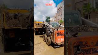 🚜bobcat working main Road🤯 tipper Laurie loading  bobcat asglobal shorts jcb shortsvideos [upl. by Akinwahs89]