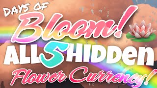 All 5 Hidden Flower Event Currency  Days of Bloom Sky Children of the Light nastymold [upl. by Anelim]