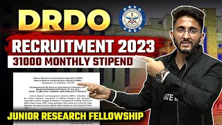 DRDO Recruitment 2023  Junior Research Fellowship JRF  Know Complete Details [upl. by Nooj]