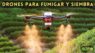 DRONES AGRÍCOLAS FUMIGACIÓN Y SIEMBRA [upl. by Atthia]