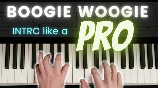 Boogie Woogie Piano Lick How to play a Professional Introduction Tutorial Piano Lesson [upl. by Mandych]