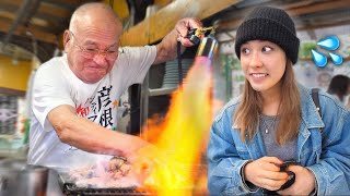 I Visited the Wildest Japanese Street Food Chef in Osaka Izakaya Toyo [upl. by Rudolph]