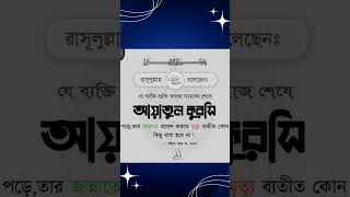 ফরজ সালাতের পর এক বার আয়াতুল করসি পরলে জান্নাতিforoj salater por ayatul kursi porle jannati Allah [upl. by Delila]