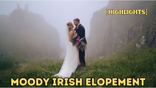 Moody Irish Elopement on the Causeway Coast HIGHLIGHTS [upl. by Enaira]