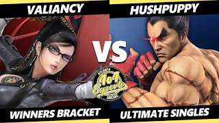 4o4 Smash Night 30  Valiancy Bayonetta Vs Hushpuppy Kazuya SSBU Ultimate Tournament [upl. by Dnomed]