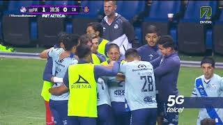 Gol de Gustavo Ferrareis  Puebla 10 Chivas  Liga BBVA MX  Clausura 2023  Jornada 11 [upl. by Bijan124]