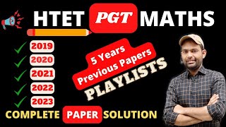 Htet Pgt Maths Previous Papers Playlists  Htet Pgt Maths Papers Solution 2019 2020 202120222023 [upl. by Fugazy]