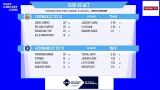 Chiswick CC 1st XI v Actonians CC 1st XI [upl. by Selwin]