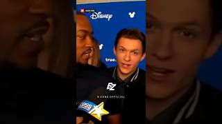 Anthony Mackie and Sebastian Stan Roasting Tom Holland 😂 shorts tomholland sebastianstan marvel [upl. by Ailugram]