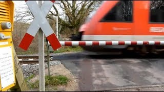 Anrufschranken  moderne Anlagen zwischen Lauenburg und Büchen [upl. by Ybloc]