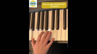 How to play the Exorcist tubular bells theme on piano shorts piano tutorials [upl. by Terrijo389]