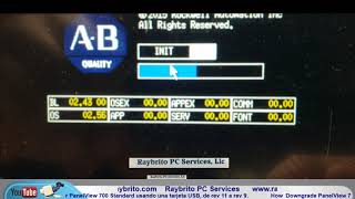 How to downgrade firmware of a PanelView 700 Standard using a USB card from rev 11 to rev 9 [upl. by Alan]