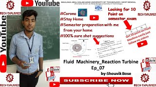 Radial flow Reaction turbine Degree of Reaction [upl. by Aratak]