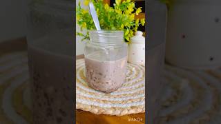 Overnight oats recipehealthy breakfastoatsforbreakfast milk [upl. by Elyc]