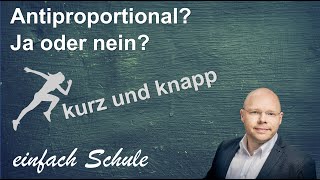 Antiproportionale Zuordnung erkennen  kurz und knapp erklärt [upl. by Kai187]