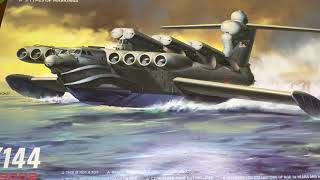 LunClass Ekranoplan 1144 scale Takom In box review The Caspian sea monster [upl. by Mariand]