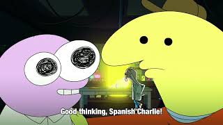 Spanish Pim and Charlie  Smiling Friends S2E5 Meme [upl. by Annauqaj]