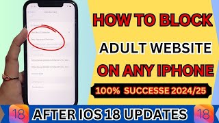 How to block specific website on any iphone  how to block adult website [upl. by Reinke]