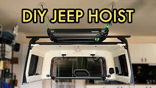 DIY Jeep Hardtop Hoist for under 20 [upl. by Ralston298]