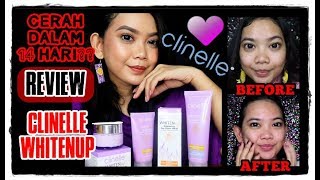 REVIEW CLINELLE WHITEN UP SERIES  GEL CLEANSER DAY CREAM NIGHT CREAM [upl. by Ariad114]