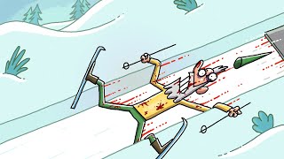 Skiing Gnomes GREATEST Trick 😂  Cartoon Box 380  by Frame Order  Hilarious Cartoons [upl. by Artimed]