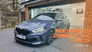 Vlog 3 Maintenance Wash on a Ceramic Coated BMW F40 M135i Storm Bay Metallic [upl. by Romalda]