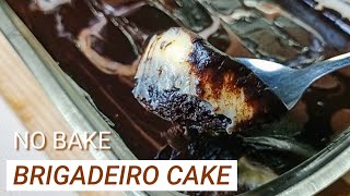 NO BAKE BRIGADEIRO CAKE  HOW TO MAKE CHOCOLATE OVERLOAD CAKE [upl. by Coad140]