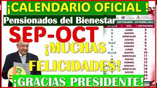 🥳🤑CALENDARIO OFICIAL BIMESTRE SEPTIEMBRE OCTUBRE ¡muchas felicidades Pensionados🥳🤑 [upl. by Hgielra45]