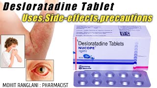 Desloratadine tablet 5 mg  Desloratadine Tablet UsesSide effectsDose and precautions  In Hindi [upl. by Lathan]