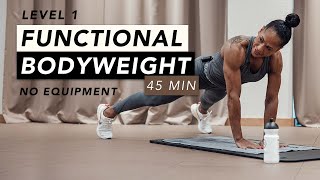 HOME WORKOUT  FUNCTIONAL BODYWEIGHT TRAINING LEVEL 1  REBECCA BARTHEL [upl. by Tnahsin]